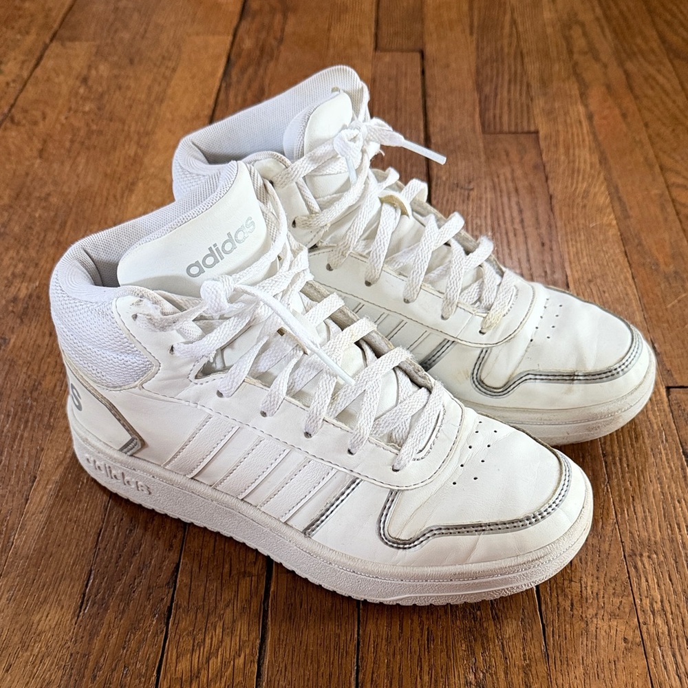 Adidas White High-Top Sneakers
